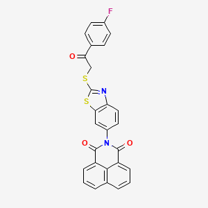 2-(2-{[2-(4-fluorophenyl)-2-oxoethyl]sulfanyl}-1,3-benzothiazol-6-yl)-1H-benzo[de]isoquinoline-1,3(2H)-dione