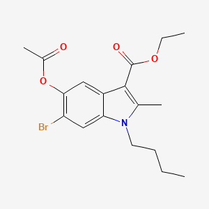 ethyl 5-(acetyloxy)-6-bromo-1-butyl-2-methyl-1H-indole-3-carboxylate