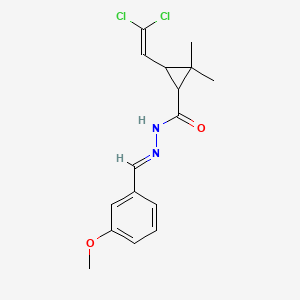 3-(2,2-dichloroethenyl)-N'-[(E)-(3-methoxyphenyl)methylidene]-2,2-dimethylcyclopropanecarbohydrazide