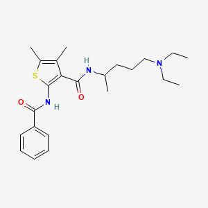 2-benzamido-N-[5-(diethylamino)pentan-2-yl]-4,5-dimethylthiophene-3-carboxamide