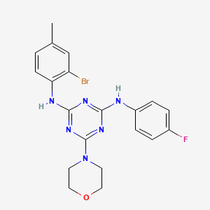 N-(2-bromo-4-methylphenyl)-N'-(4-fluorophenyl)-6-(morpholin-4-yl)-1,3,5-triazine-2,4-diamine