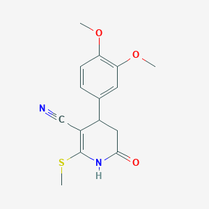 4-(3,4-Dimethoxyphenyl)-2-(methylsulfanyl)-6-oxo-1,4,5,6-tetrahydropyridine-3-carbonitrile