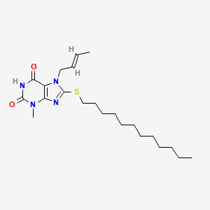 7-[(2E)-but-2-en-1-yl]-8-(dodecylsulfanyl)-3-methyl-3,7-dihydro-1H-purine-2,6-dione