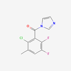 molecular formula C11H7ClF2N2O B15011029 (2-chloro-5,6-difluoro-3-methylphenyl)(1H-imidazol-1-yl)methanone 