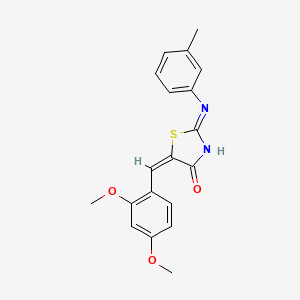 molecular formula C19H18N2O3S B15011032 (5E)-5-[(2,4-dimethoxyphenyl)methylidene]-2-(3-methylanilino)-1,3-thiazol-4-one 