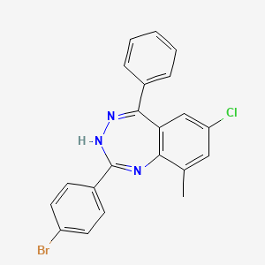 2-(4-bromophenyl)-7-chloro-9-methyl-5-phenyl-3H-1,3,4-benzotriazepine