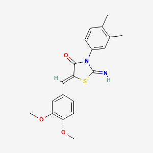 molecular formula C20H20N2O3S B15011070 (5Z)-5-[(3,4-dimethoxyphenyl)methylidene]-3-(3,4-dimethylphenyl)-2-imino-1,3-thiazolidin-4-one 