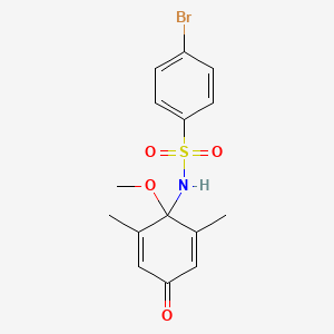 molecular formula C15H16BrNO4S B15011073 4-bromo-N-(1-methoxy-2,6-dimethyl-4-oxocyclohexa-2,5-dien-1-yl)benzenesulfonamide 