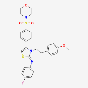 molecular formula C28H28FN3O4S2 B15011081 4-fluoro-N-[(2Z)-3-[2-(4-methoxyphenyl)ethyl]-4-[4-(morpholin-4-ylsulfonyl)phenyl]-1,3-thiazol-2(3H)-ylidene]aniline 