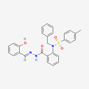 molecular formula C28H25N3O4S B15011095 N-benzyl-N-(2-{[(2E)-2-(2-hydroxybenzylidene)hydrazinyl]carbonyl}phenyl)-4-methylbenzenesulfonamide 