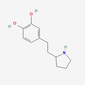 molecular formula C12H17NO2 B1501110 1,2-Benzenediol, 4-[2-(2-pyrrolidinyl)ethyl]-(9CI) CAS No. 596810-83-2