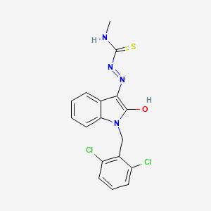 (2E)-2-[1-(2,6-dichlorobenzyl)-2-oxo-1,2-dihydro-3H-indol-3-ylidene]-N-methylhydrazinecarbothioamide