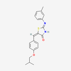 (2Z,5E)-2-[(3-methylphenyl)imino]-5-[4-(2-methylpropoxy)benzylidene]-1,3-thiazolidin-4-one