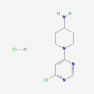 molecular formula C9H14Cl2N4 B1501116 1-(6-Chloro-pyrimidin-4-yl)-piperidin-4-ylamine hydrochloride CAS No. 1185307-78-1
