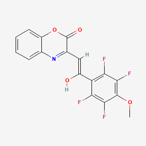 (3Z)-3-[2-oxo-2-(2,3,5,6-tetrafluoro-4-methoxyphenyl)ethylidene]-3,4-dihydro-2H-1,4-benzoxazin-2-one