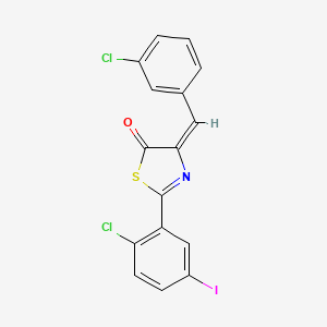 molecular formula C16H8Cl2INOS B15011188 (4E)-4-(3-chlorobenzylidene)-2-(2-chloro-5-iodophenyl)-1,3-thiazol-5(4H)-one 