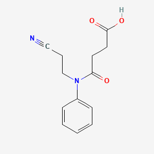 molecular formula C13H14N2O3 B1501119 3-[(2-Cyanoethyl)(phenyl)carbamoyl]propanoic acid CAS No. 1019354-66-5
