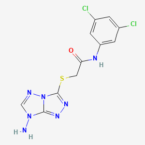 2-({7-Amino-7H-[1,2,4]triazolo[4,3-B][1,2,4]triazol-3-YL}sulfanyl)-N-(3,5-dichlorophenyl)acetamide