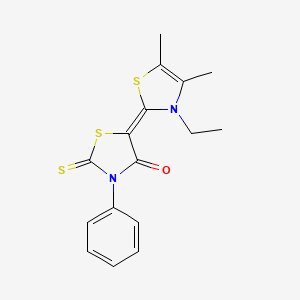 (5Z)-5-(3-ethyl-4,5-dimethyl-1,3-thiazol-2(3H)-ylidene)-3-phenyl-2-thioxo-1,3-thiazolidin-4-one