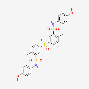 3,3'-sulfonylbis[N-(4-methoxyphenyl)-6-methylbenzenesulfonamide]