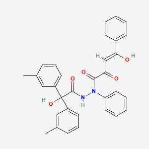 (2Z)-2-hydroxy-N'-{hydroxy[bis(3-methylphenyl)]acetyl}-4-oxo-N,4-diphenylbut-2-enehydrazide