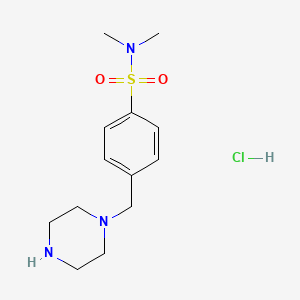 molecular formula C13H22ClN3O2S B1501125 N,N-dimethyl-4-(piperazin-1-ylmethyl)benzenesulfonamide hydrochloride CAS No. 1185318-30-2