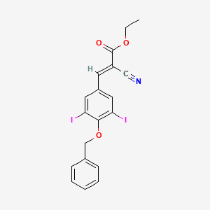 ethyl (2E)-3-[4-(benzyloxy)-3,5-diiodophenyl]-2-cyanoprop-2-enoate