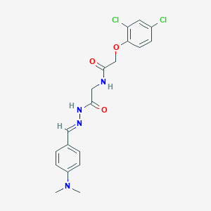 2-(2,4-Dichlorophenoxy)-N-({N'-[(E)-[4-(dimethylamino)phenyl]methylidene]hydrazinecarbonyl}methyl)acetamide