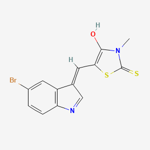 molecular formula C13H9BrN2OS2 B15011294 (5Z)-5-[(5-bromo-1H-indol-3-yl)methylidene]-3-methyl-2-sulfanylidene-1,3-thiazolidin-4-one 