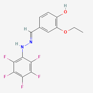 2-ethoxy-4-{(E)-[2-(pentafluorophenyl)hydrazinylidene]methyl}phenol