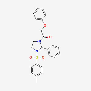 1-{3-[(4-Methylphenyl)sulfonyl]-2-phenylimidazolidin-1-yl}-2-phenoxyethanone