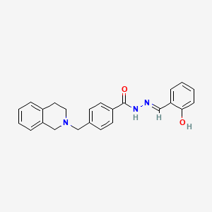 molecular formula C24H23N3O2 B15011314 4-(3,4-dihydroisoquinolin-2(1H)-ylmethyl)-N'-[(E)-(2-hydroxyphenyl)methylidene]benzohydrazide 