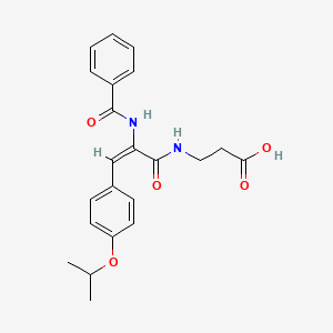 molecular formula C22H24N2O5 B15011340 3-[[(E)-2-benzamido-3-(4-propan-2-yloxyphenyl)prop-2-enoyl]amino]propanoic acid 