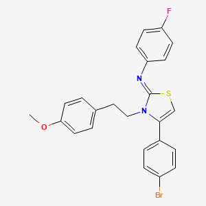 N-[(2Z)-4-(4-bromophenyl)-3-[2-(4-methoxyphenyl)ethyl]-1,3-thiazol-2(3H)-ylidene]-4-fluoroaniline