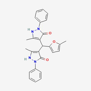 4,4'-[(5-methylfuran-2-yl)methanediyl]bis(3-methyl-1-phenyl-1H-pyrazol-5-ol)