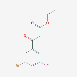 molecular formula C11H10BrFO3 B1501138 Ethyl (3-bromo-5-fluorobenzoyl)acetate CAS No. 1020058-44-9