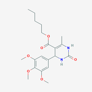 molecular formula C20H28N2O6 B15011399 Pentyl 6-methyl-2-oxo-4-(3,4,5-trimethoxyphenyl)-1,2,3,4-tetrahydropyrimidine-5-carboxylate 