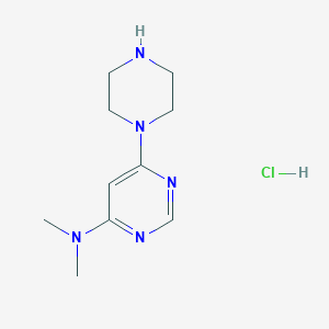 molecular formula C10H18ClN5 B1501141 N,N-dimethyl-6-(piperazin-1-yl)pyrimidin-4-amine hydrochloride CAS No. 1185310-57-9