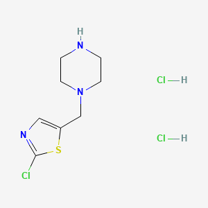 molecular formula C8H14Cl3N3S B1501142 1-(2-Chloro-thiazol-5-ylmethyl)-piperazine dihydrochloride CAS No. 1185312-01-9