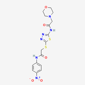 2-(morpholin-4-yl)-N-[5-({2-[(4-nitrophenyl)amino]-2-oxoethyl}sulfanyl)-1,3,4-thiadiazol-2-yl]acetamide