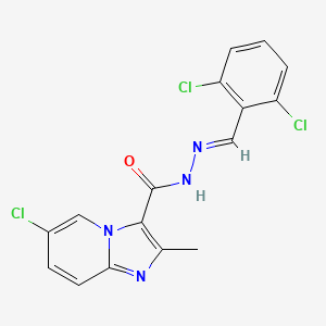 6-chloro-N'-[(E)-(2,6-dichlorophenyl)methylidene]-2-methylimidazo[1,2-a]pyridine-3-carbohydrazide