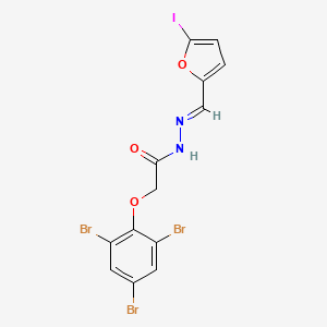 molecular formula C13H8Br3IN2O3 B15011479 N'-[(E)-(5-iodofuran-2-yl)methylidene]-2-(2,4,6-tribromophenoxy)acetohydrazide 