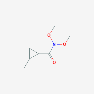 molecular formula C7H13NO3 B1501149 N,N-Dimethoxy-2-methylcyclopropane-1-carboxamide 
