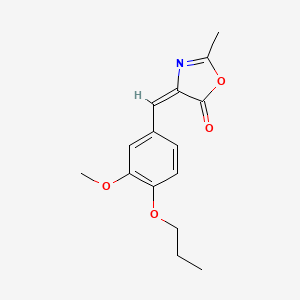 molecular formula C15H17NO4 B15011509 (4E)-4-(3-methoxy-4-propoxybenzylidene)-2-methyl-1,3-oxazol-5(4H)-one 