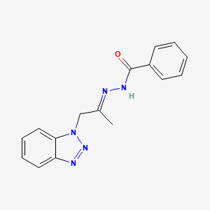 N'-[(2E)-1-(1H-benzotriazol-1-yl)propan-2-ylidene]benzohydrazide