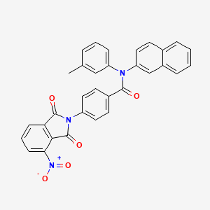 N-(3-methylphenyl)-N-(naphthalen-2-yl)-4-(4-nitro-1,3-dioxo-1,3-dihydro-2H-isoindol-2-yl)benzamide