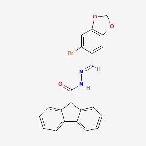 N'-[(E)-(6-bromo-1,3-benzodioxol-5-yl)methylidene]-9H-fluorene-9-carbohydrazide