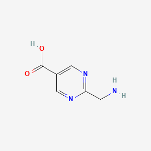 molecular formula C6H7N3O2 B1501161 2-(Aminomethyl)pyrimidine-5-carboxylic acid CAS No. 76196-78-6