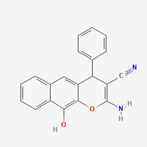 2-amino-10-hydroxy-4-phenyl-4H-benzo[g]chromene-3-carbonitrile