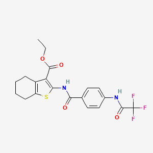 Ethyl 2-[({4-[(trifluoroacetyl)amino]phenyl}carbonyl)amino]-4,5,6,7-tetrahydro-1-benzothiophene-3-carboxylate